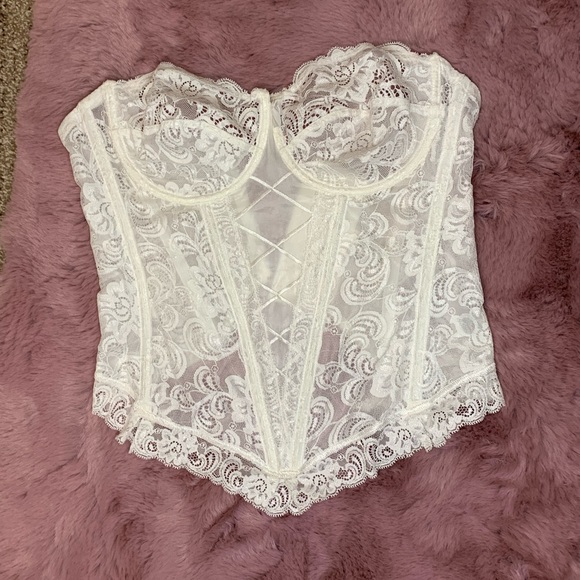Lingerie-Bustier, Corset, white Lace, Gossard, 36Cc - Picture 9 of 14